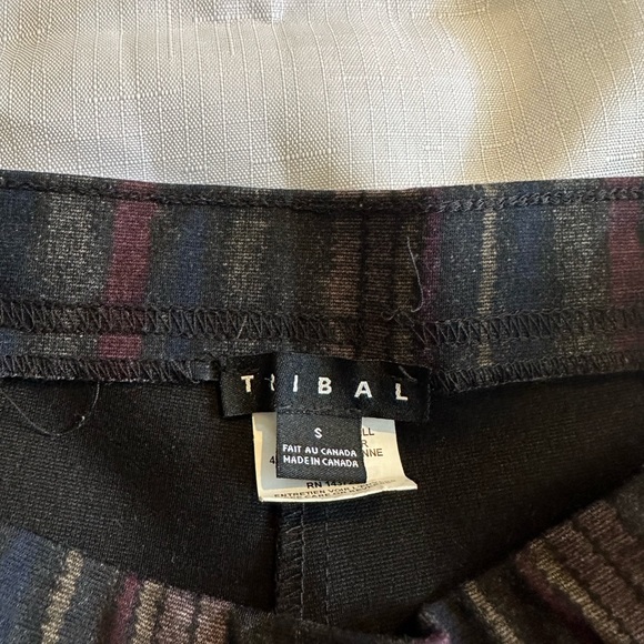 💕🌈💕Tribal Brand Womans Pull-on Stretch Pants Size S Multi- Colored Stripes - Picture 2 of 6